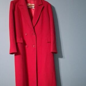 Pendleton Vintage Bold Red Trench Coat Size 12